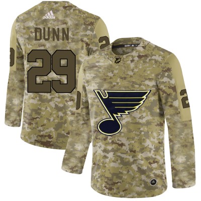 Adidas St. Louis Blues #29 Vince Dunn Camo Authentic Stitched NHL Jersey